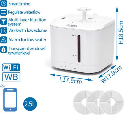Bebedero fuente de gatos y perros automatico Nobleza con Temporizador y Control Remoto.